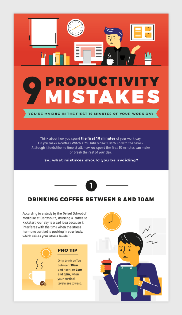 mistakes that impact productivity infographic