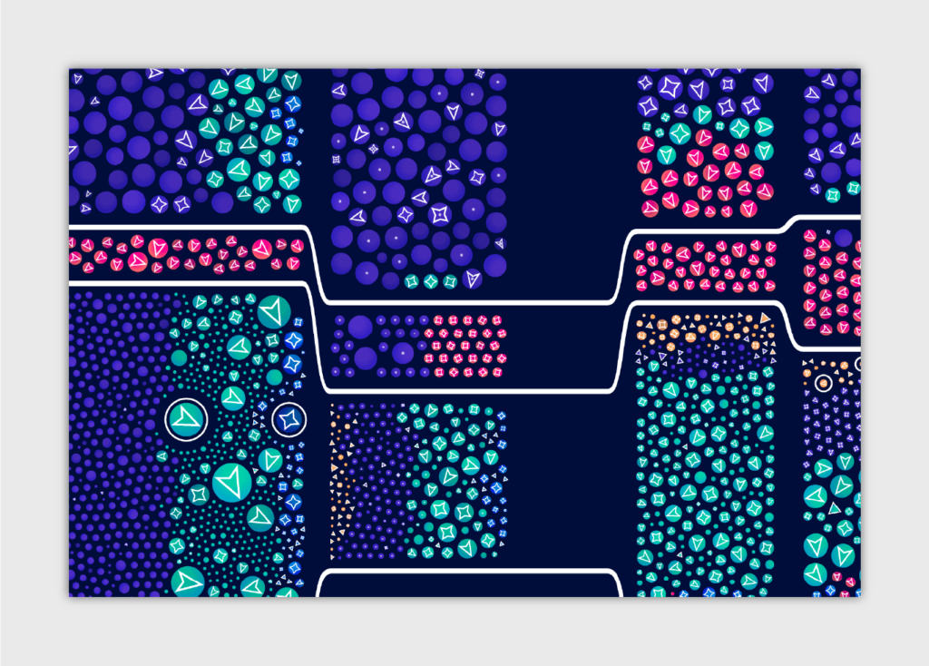 data visualization of number of active satellites in space